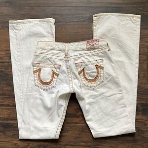 True Religion Bootcut Jeans in Bone Size 26